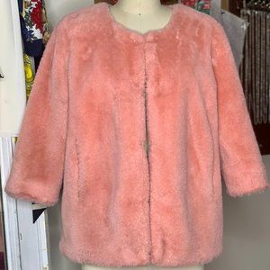 SAMPLE - Rebecca Minkoff Dusty Pink Fur Coat